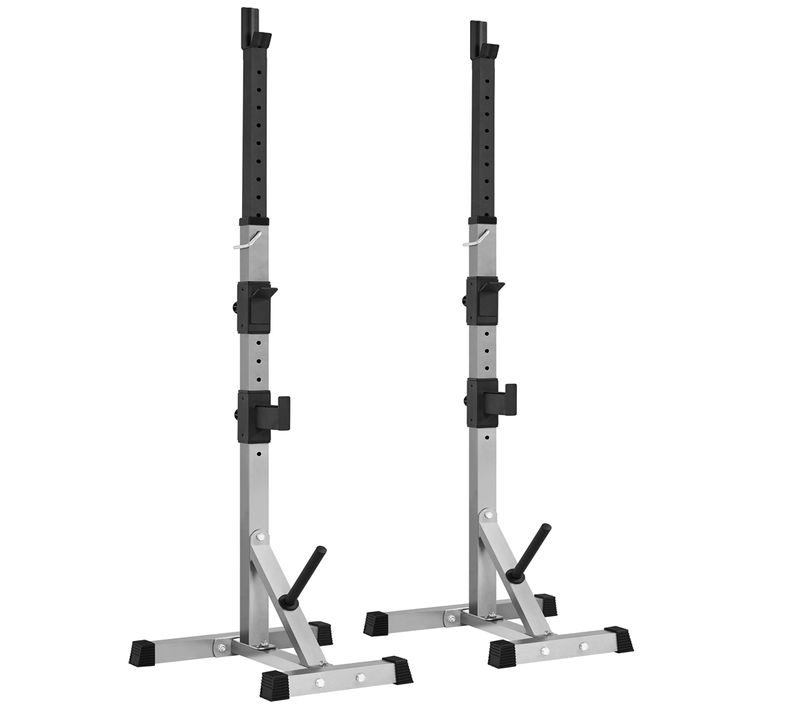 Support D'haltères Repose Pour Haltères Max 300 Kg Avec Barres De Support, Noir