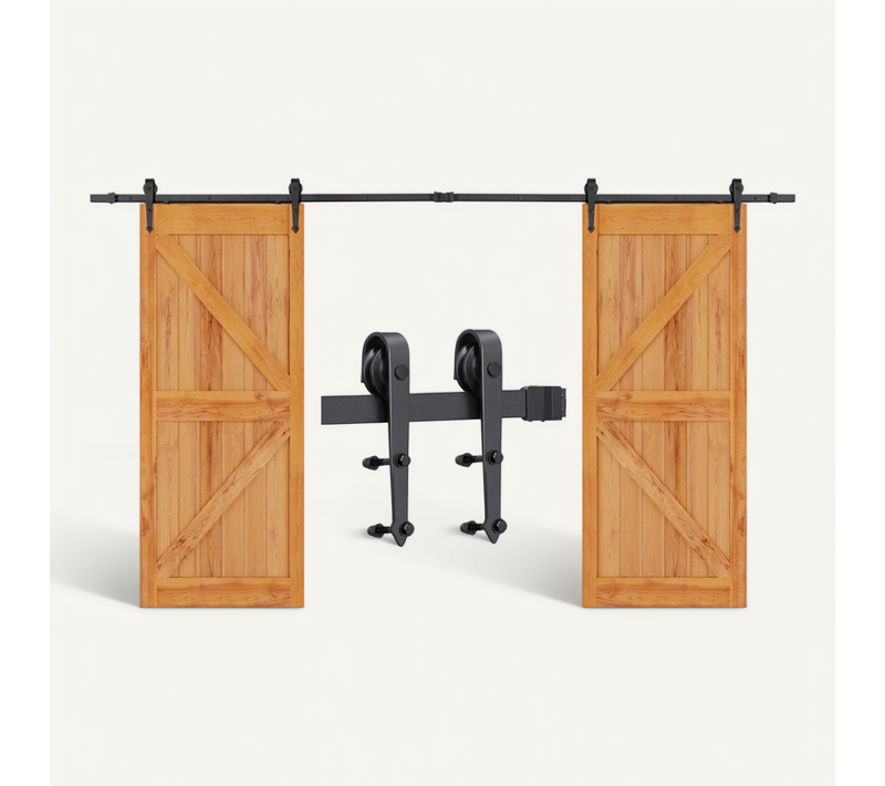 Quincaillerie Kit De Rail Pour Porte Coulissante, Système De Rail Apparent à Simple Ventail.