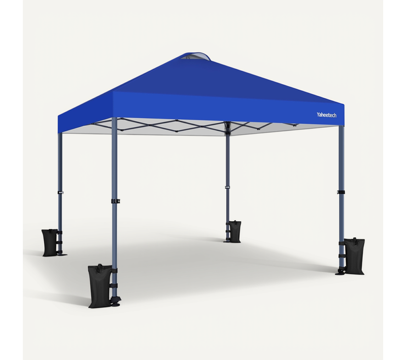 Tonnelle De Jardin 3×3 M Tente D'extérieur Uv 50+ Avec Sacs De Sable Et Sac De Transport, Bleu