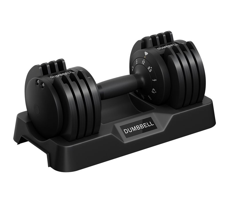 Haltère Réglable De Musculation Charge Variable Gym à Domicile 12 Kg Noir