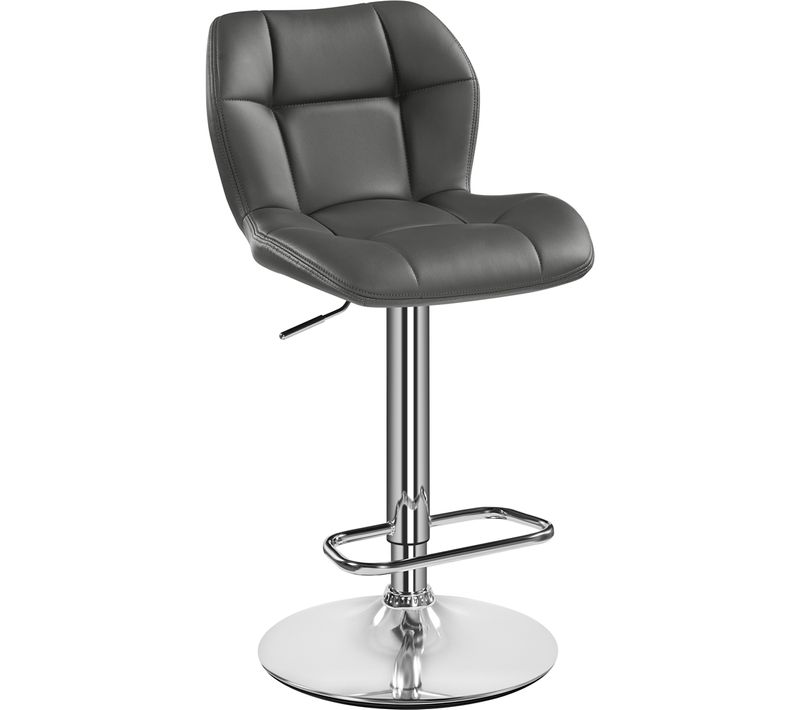 Chaise De Bar Modernes En Simili Réglables En Hauteur Design Capitonné Noir