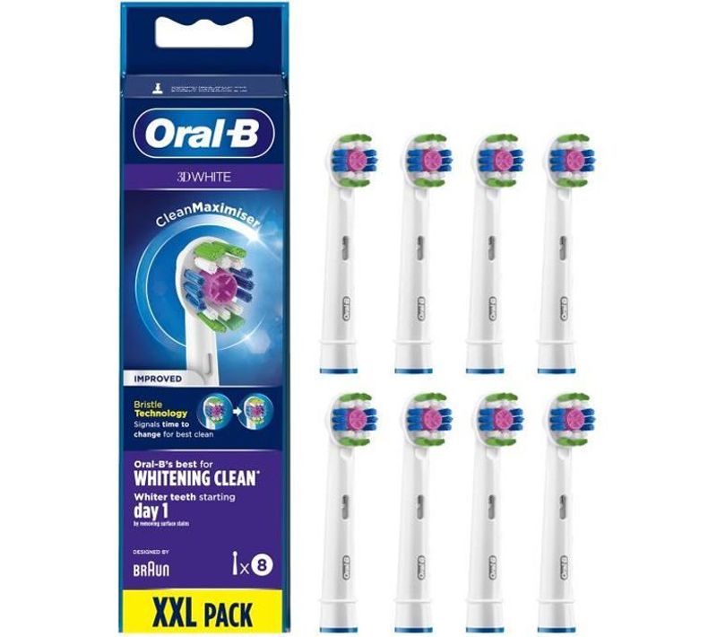 Brossettes De Rechange Clean Maximiser - Brosse À Dents Électrique - 3d White - Pack X8