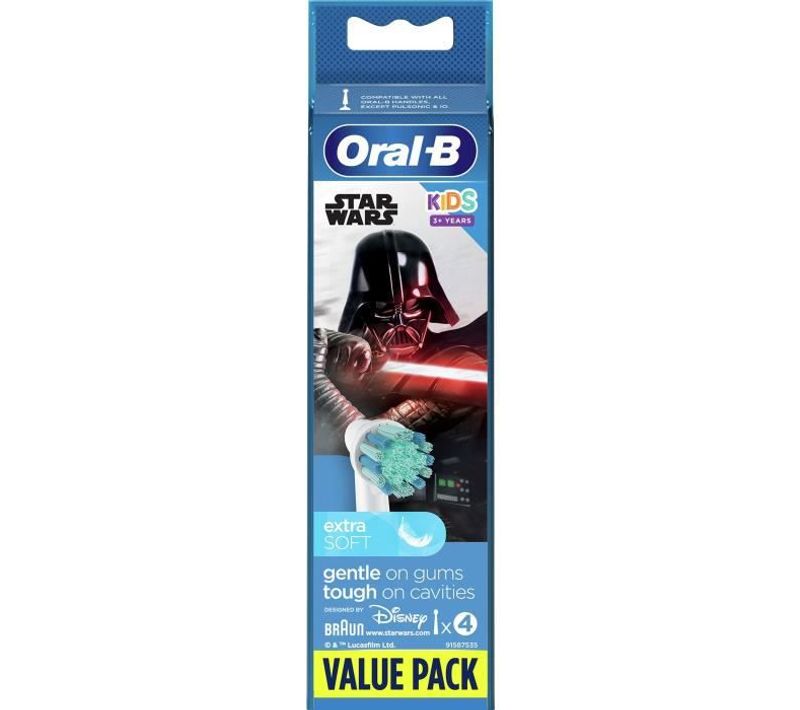 4 Brossettes De Rechange Star Wars - Pour Brosse À Dents Électrique Kids - 80352668