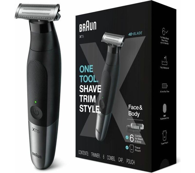 Rasoir Électrique Et Tondeuse Hybride - Pour Visage + Corps - Pochette De Voyage - Xt5200