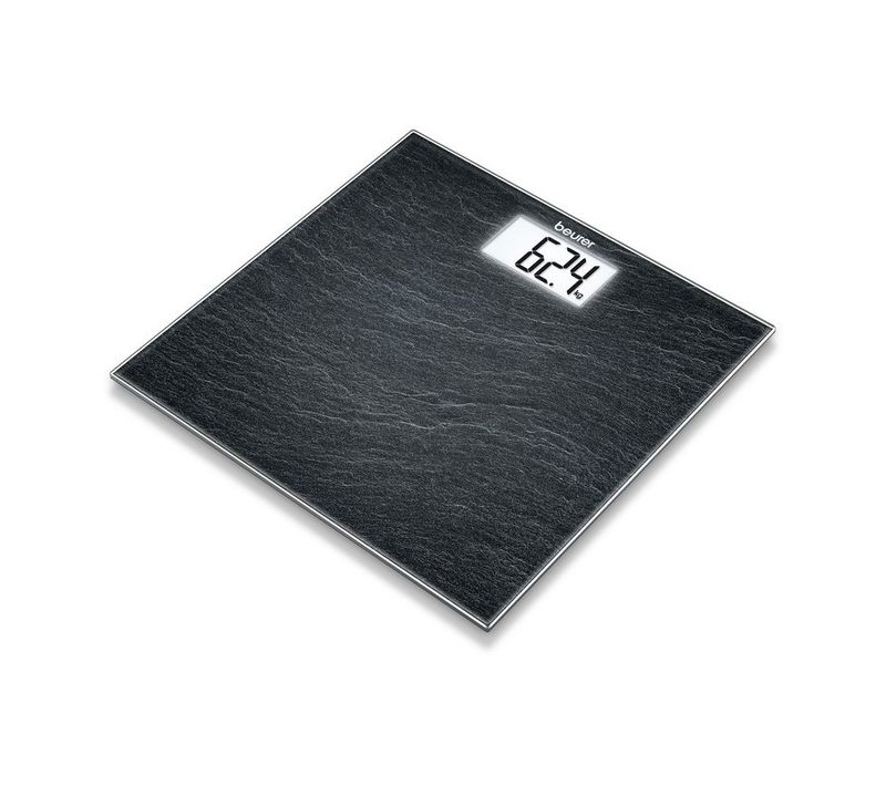 Gs 203 Slate - Pèse-personne En Verre Motif Ardoise