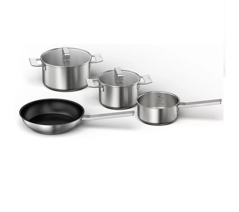 Batterie De Cuisine 4 Pièces Acier Inoxydable - Hz9se040