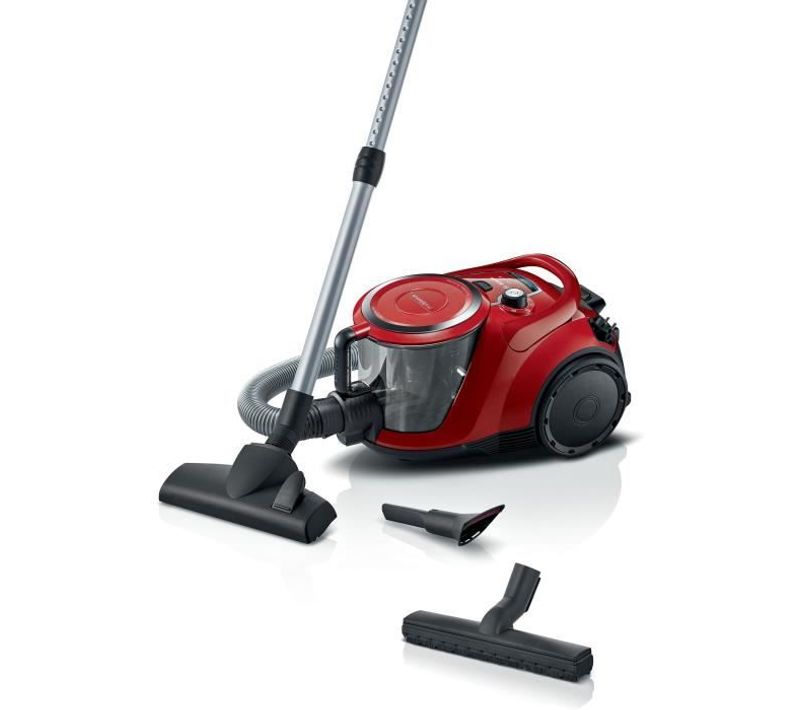 Aspirateur Traineau Sans Sac -  Bgc41q69  Serie 6 - 600 W - Prosilence - 70 dB - Bac 2,4 L - Rouge