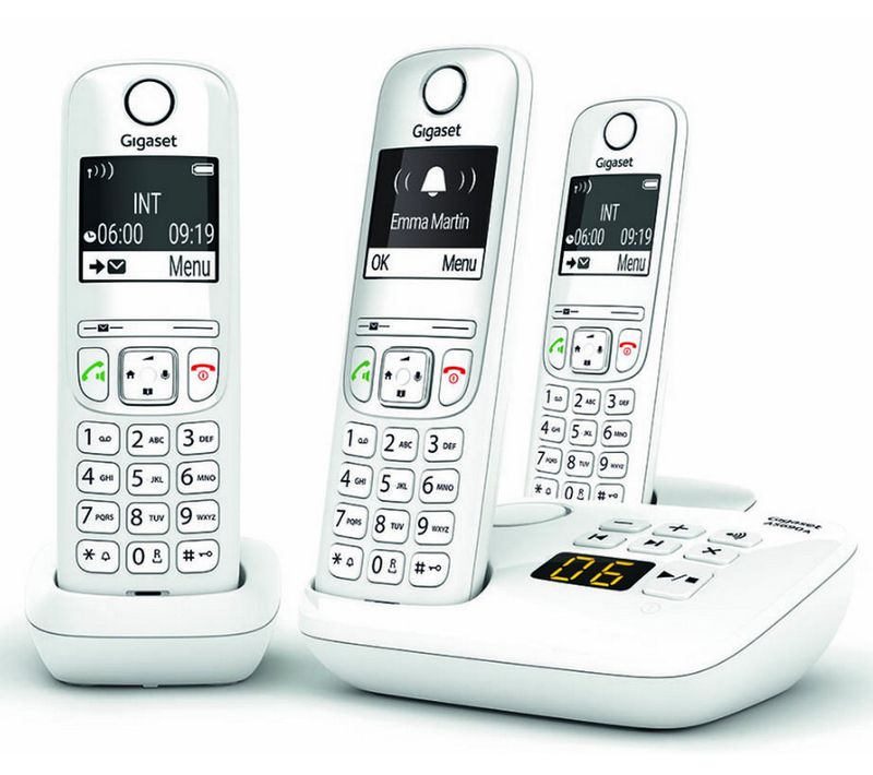 Téléphone Sans Fil Trio Dect Blanc Avec Répondeur - Gigaas690atrioblanc
