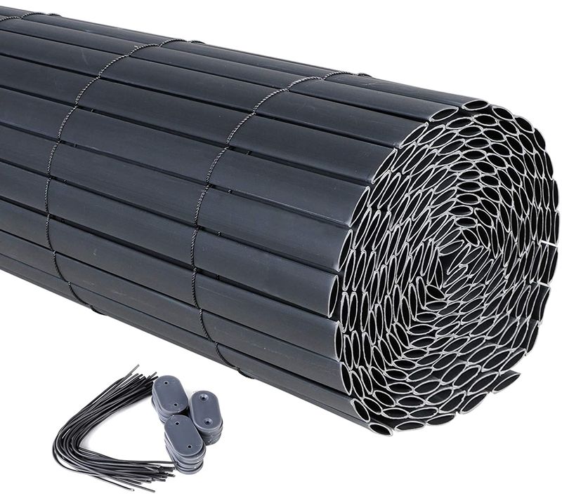 Canisse Pvc Pour Jardin Balcon Terrasse.balcon Clôture Brise-vent.brise Vue 400x100 Cm.gris