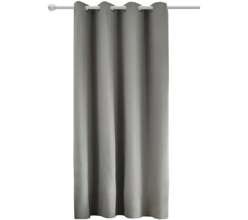 1 Pièce Rideau Occultant En Polyester.rideau Opaque Suspension à Oeillets.135x175cm.gris Foncé.