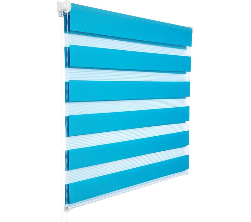 Store Enrouleur Double Fixation Rapide Isolant Thermique 100x150 cm Turquoise