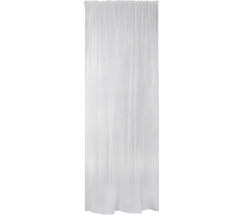 1 Pièce Rideau Semi-transparent.suspension Avec Passe-tringle Voilage. 140x175 Cm.gris Clair.