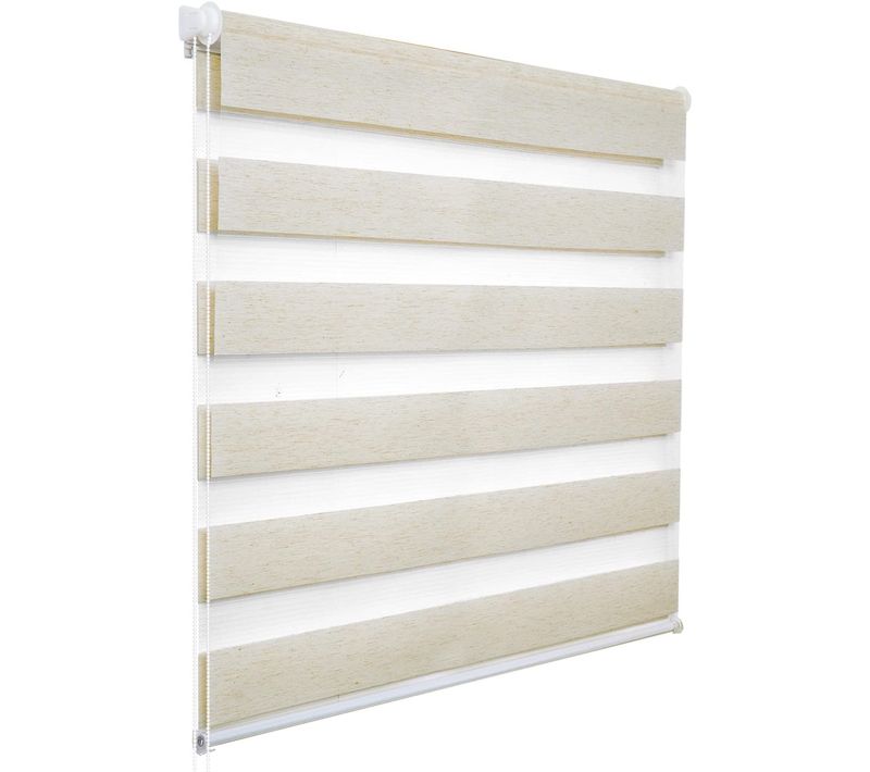 1 Pièce Store Enrouleur Double.fixation Rapide Sans Perçage.isolant Thermique.50x150 Cm.hêtre