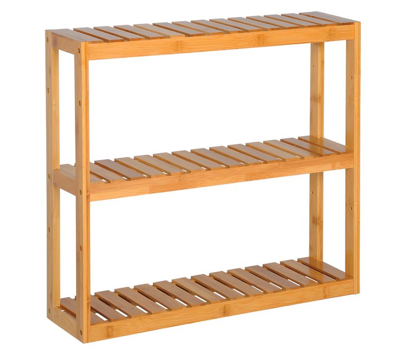 Etagère De Salle De Bain En Bambou Etagère Cuisine Réglable En Hauteur60x15x54cm