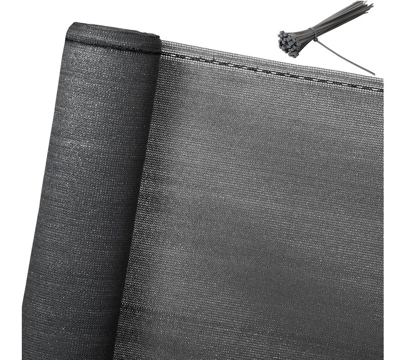 Brise Vue Renfoncé Pour Balcon.protection Contre Le Vent.le Soleil.la Poussière.1.8x15m.anthracite