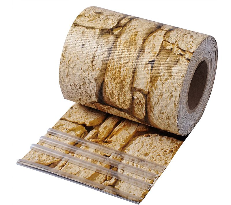 Bandes Brise-vue En Pvc 450g/m²rouleau Brise-vue Occultant.résistant Au Vent+soleil.19cmx35mpierre