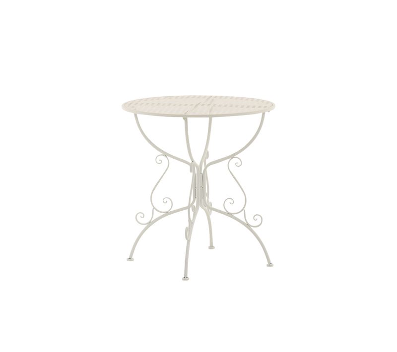 Table De Jardin Ronde Amanda Blanc