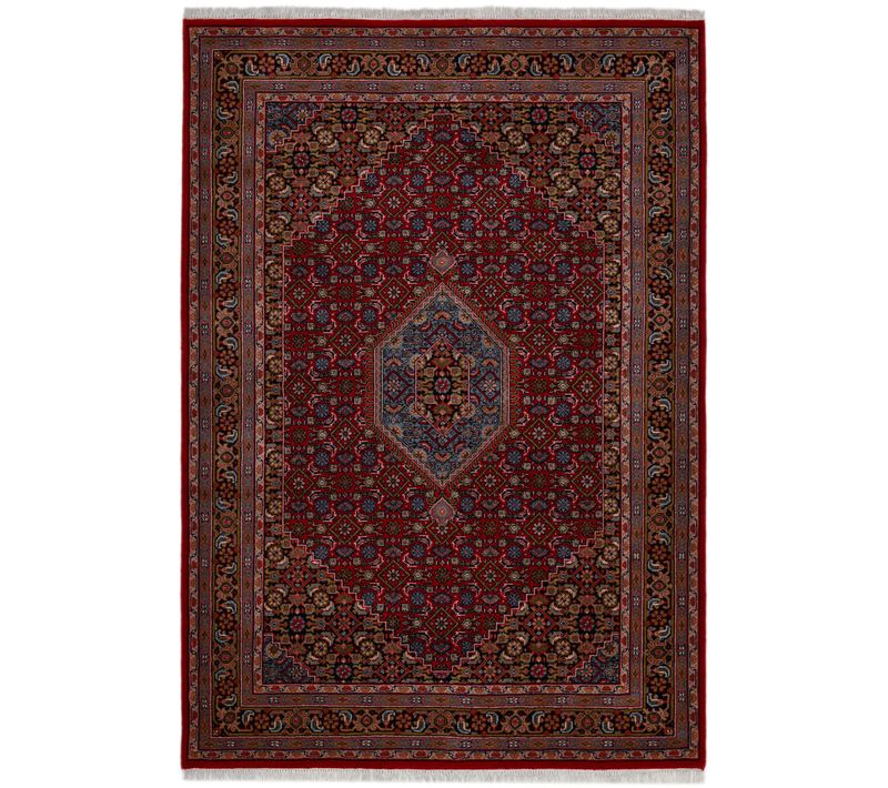 Tapis D'orient Noué à La Main Benares 200x300 Cm - Rouge