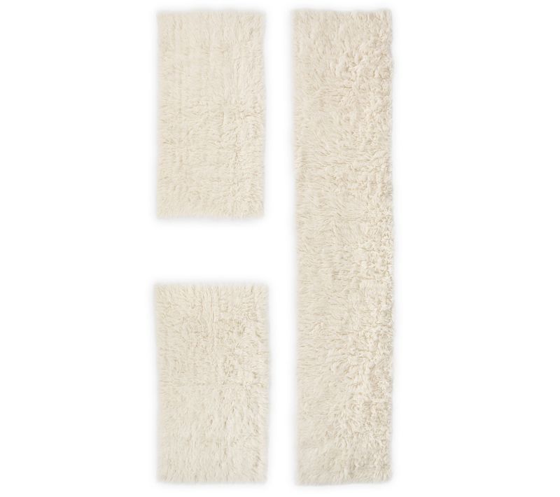 Tapis Flokati Grec Original Flokos 1250 70x620 Cm - Crème