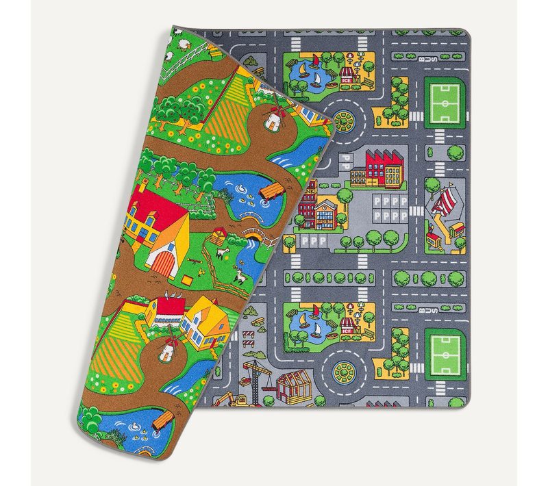 Tapis Rues Réversible 100x165cm Multicolore