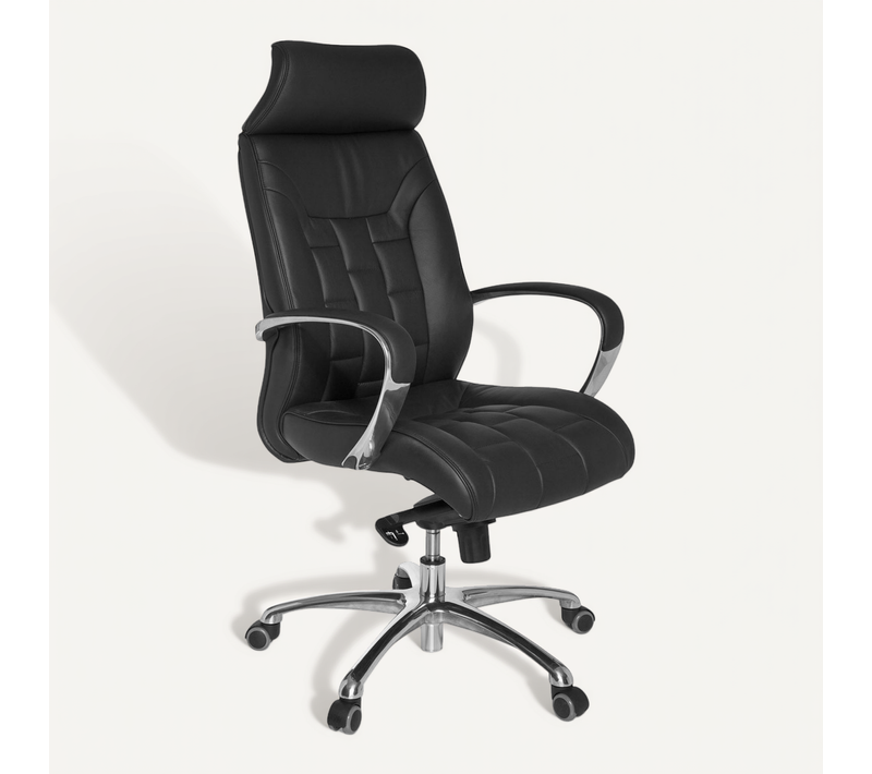 Design Chaise Bureau Chaise Exécutif Ergonomique Chaise De Pivotant Cuir Noir