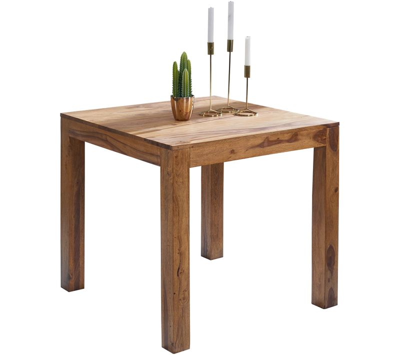 Table De Salle à Manger Bois Massif Table De Cuisine Sheesham Petit 80 Cm