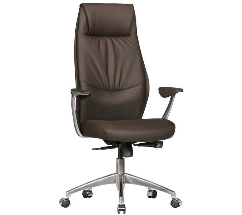 Design Chaise Bureau Chaise Exécutif Ergonomique Chaise De Pivotant Cuir Marron