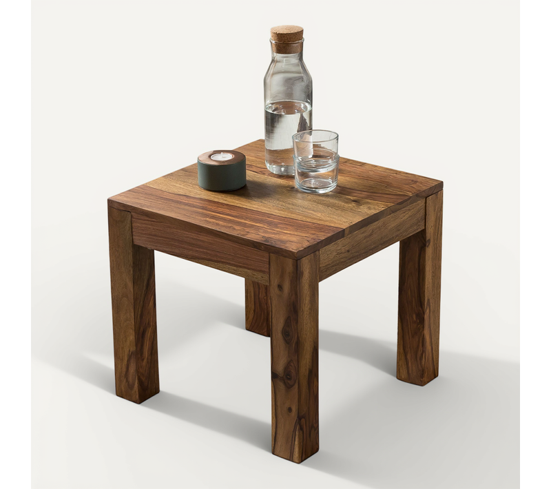 Table Basse Bois Massif 45x40x45cm Table D'appoint Table De Salon Design