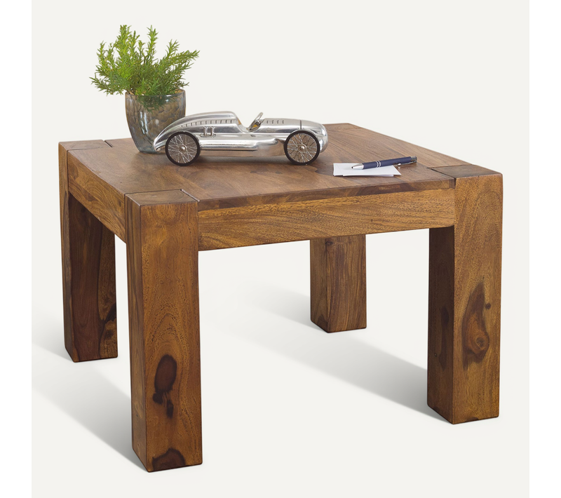 Table Basse Bois Massif 60x40x60 Cm Table D'appoint Table De Salon Design Sheesham