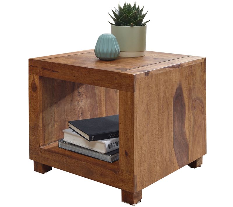 Table Basse Bois Massif 50x45x50 Cm Table D'appoint Table De Salon Design