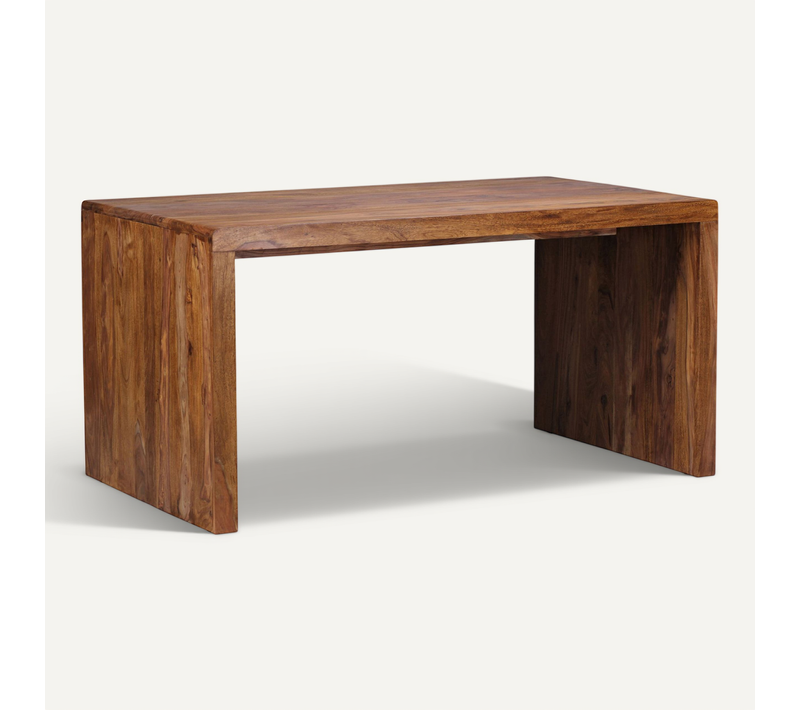 Bureau 160 Cm Table D’ordinateur Bois Massif Sheesham Table De Travail