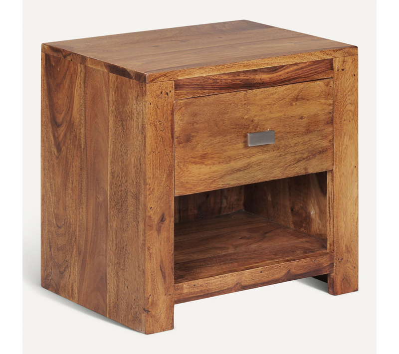 Table De Chevet Bois Massif 40x40x30 Cm Table De Nuit Table D'appoint