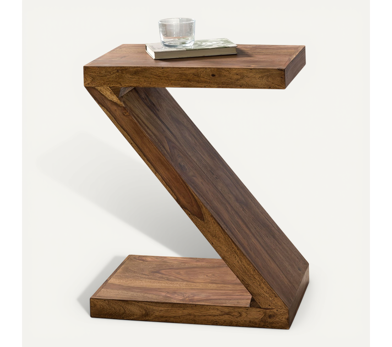 Table D'appoint Bois Massif 44x59x30 Cm Bout De Canapé Table De Salon