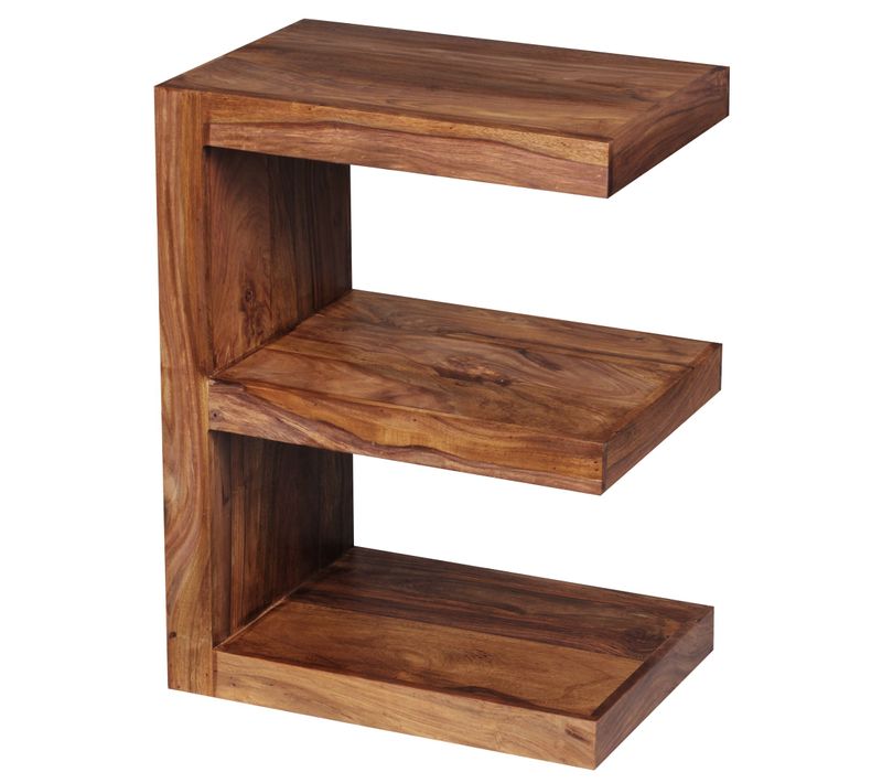 Table D'appoint Bois Massif 45x60x30 Cm Bout De Canapé Table De Salon Sheesham