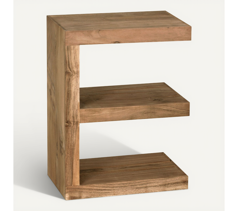 Table D'appoint Bois Massif 45x60x30 Cm Bout De Canapé Table De Salon Acacia