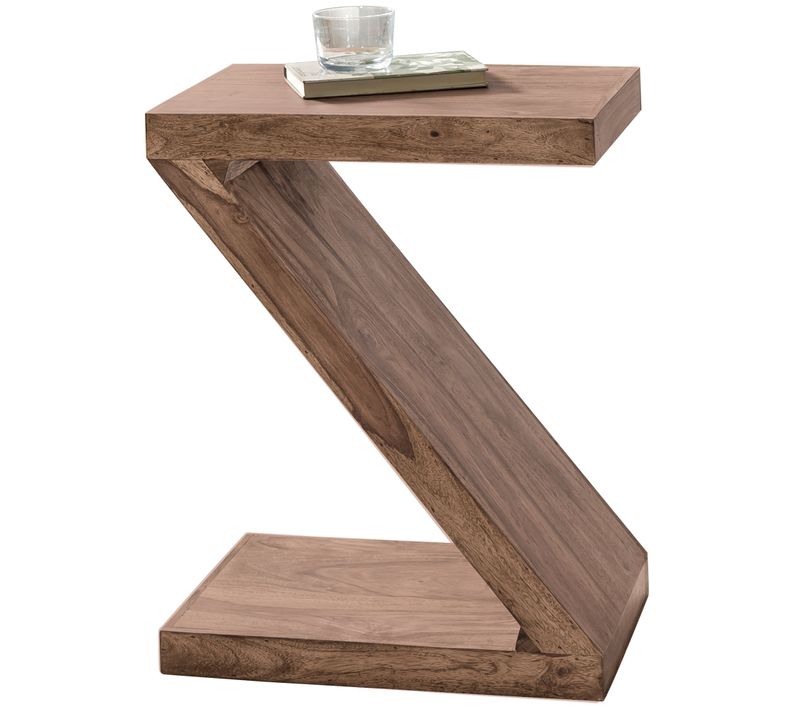Table D'appoint Bois Massif 44x59x30 Cm Bout De Canapé Table De Salon