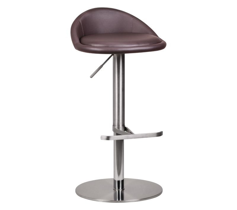 Tabouret De Bar Reglable 65 - 90 Cm Chaise De Bar Tabouret Bistro Métal Marron