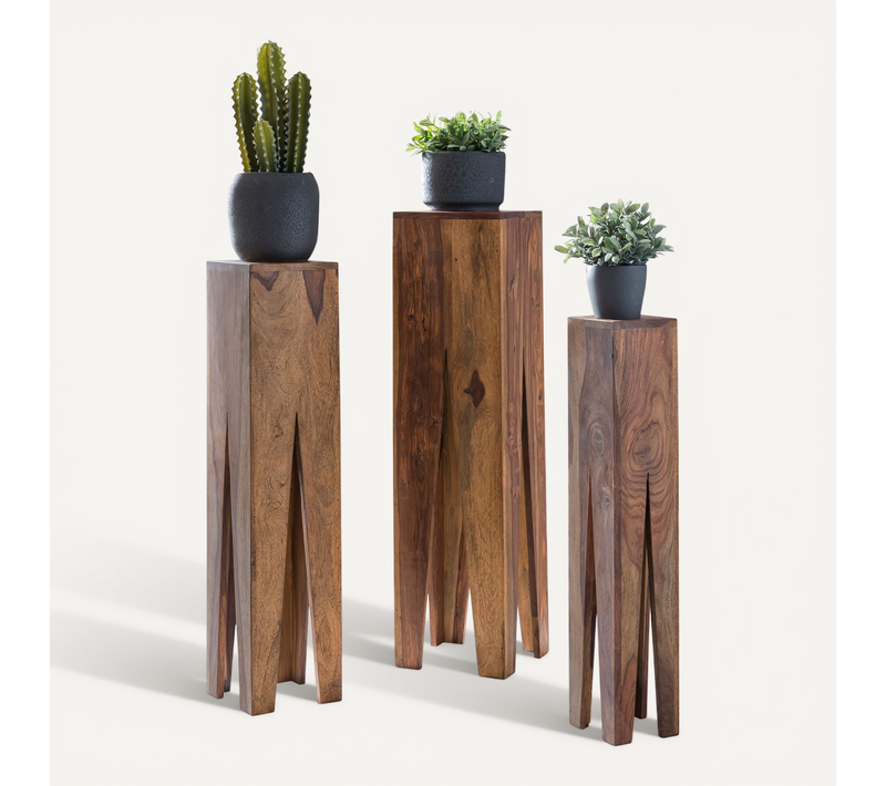 Tables Gigogne Bois Massif Table D'appoint Lot De 3 Table Basse Ensemble Sheesham