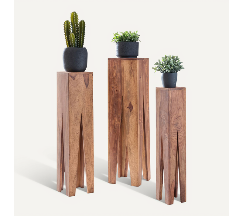 Tables Gigogne Bois Massif Table D'appoint Lot De 3 Table Basse Ensemble Acacia