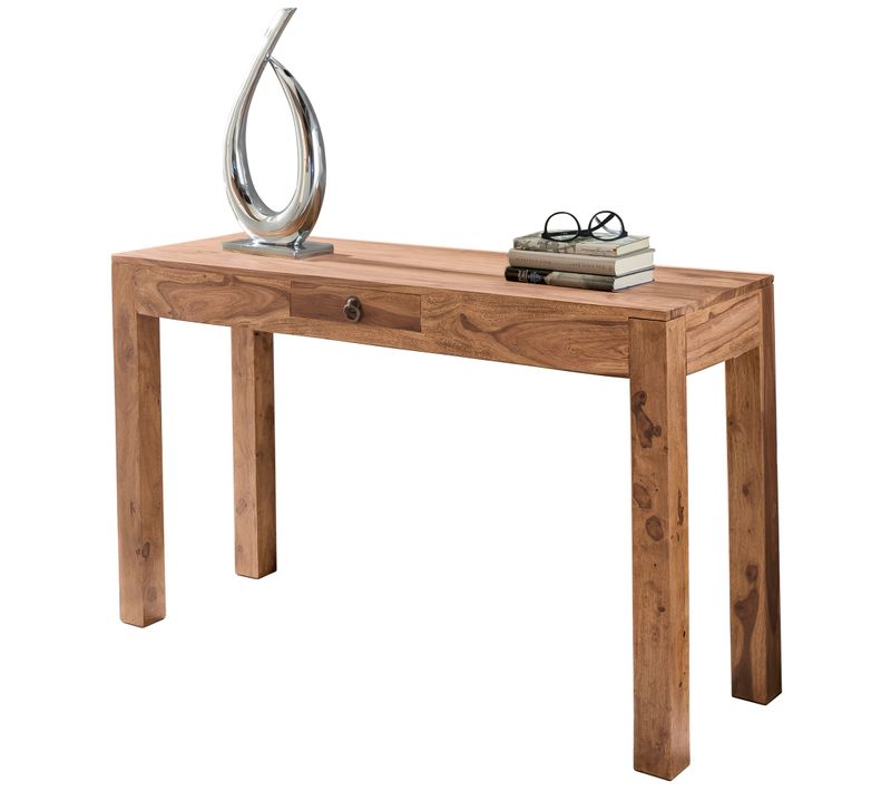 Table Console Bois Massif 120x70x40 Cm Table De Couloir Table De Bureau Acacia