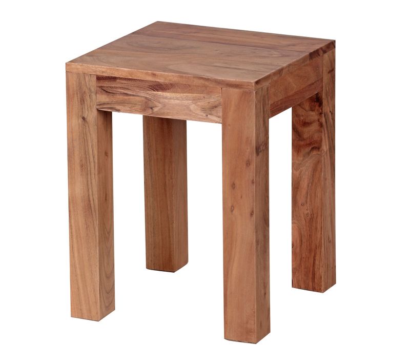 Table D'appoint Bois Massif 35x45x35cm Bout De Canapé Table De Salon