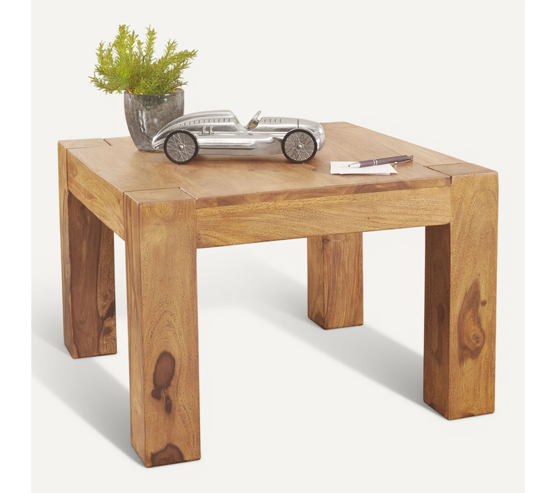 Table Basse Bois Massif 60x40x60 Cm Table D'appoint Table De Salon Design Acacia