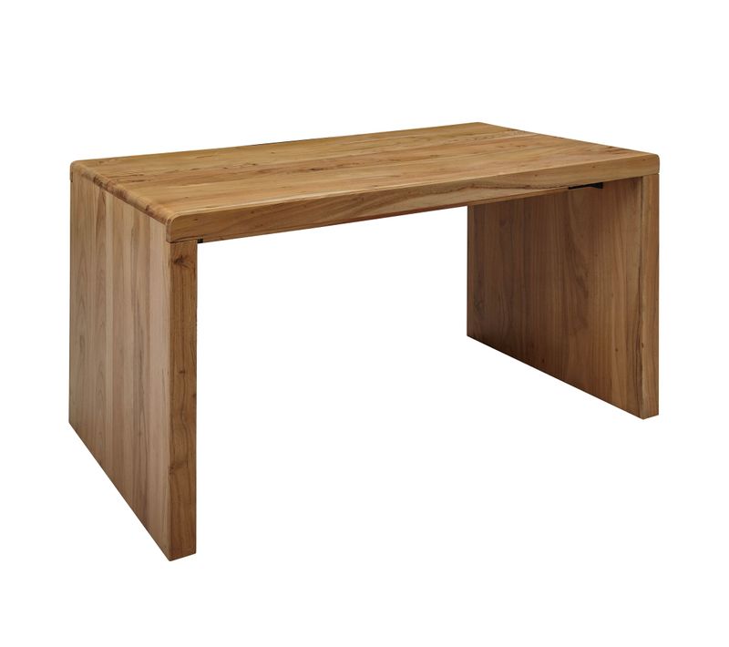 Bureau 160 Cm Table D’ordinateur Bois Massif D'acacia Table De Travail