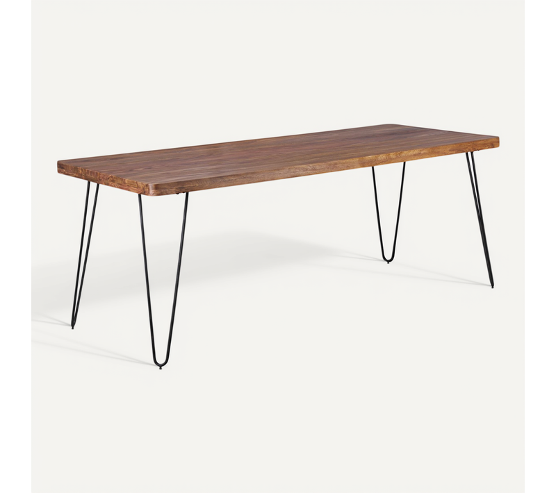 Table De Salle à Manger Bois Massif Sheesham Rectangulaire Grande 120 Cm