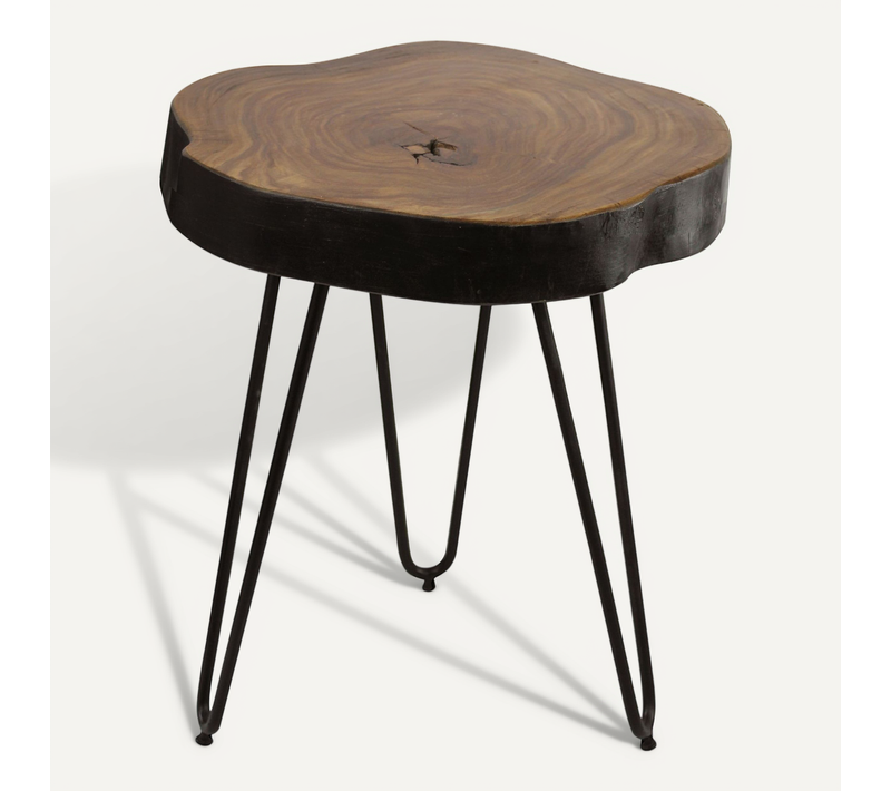 Table D'appoint Bois Massif 35x46x35cm Bout De Canapé Table De Salon Sheesham