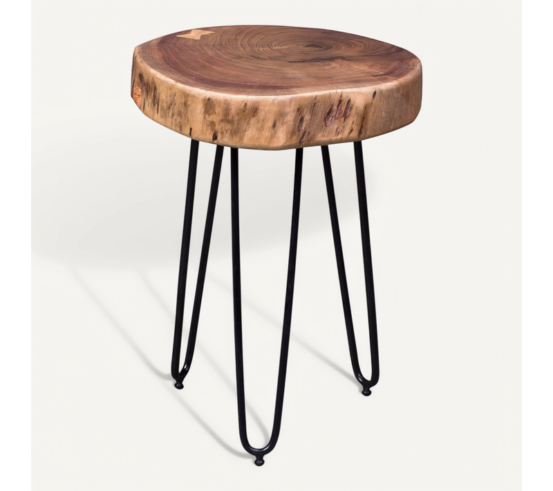 Table D'appoint Bois Massif 35x46x35cm Bout De Canapé Table De Salon Acacia