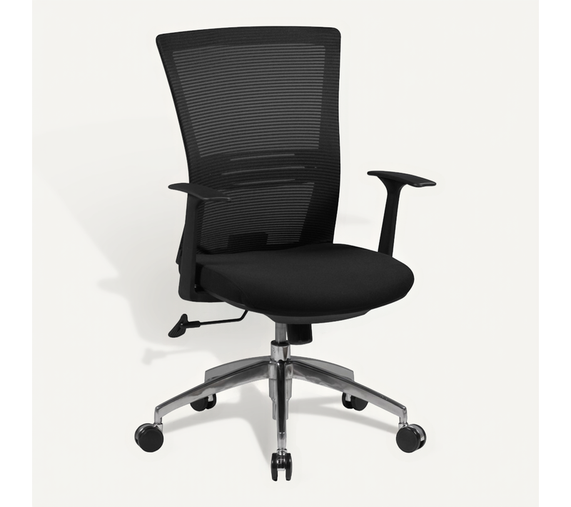 Design Chaise Bureau Chaise Exécutif Ergonomique Chaise Pivotant Tissu Noir