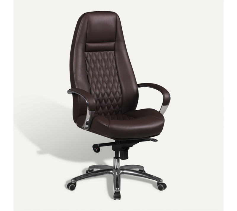 Design Chaise Bureau Chaise Exécutif Ergonomique Chaise De Pivotant Cuir Marron