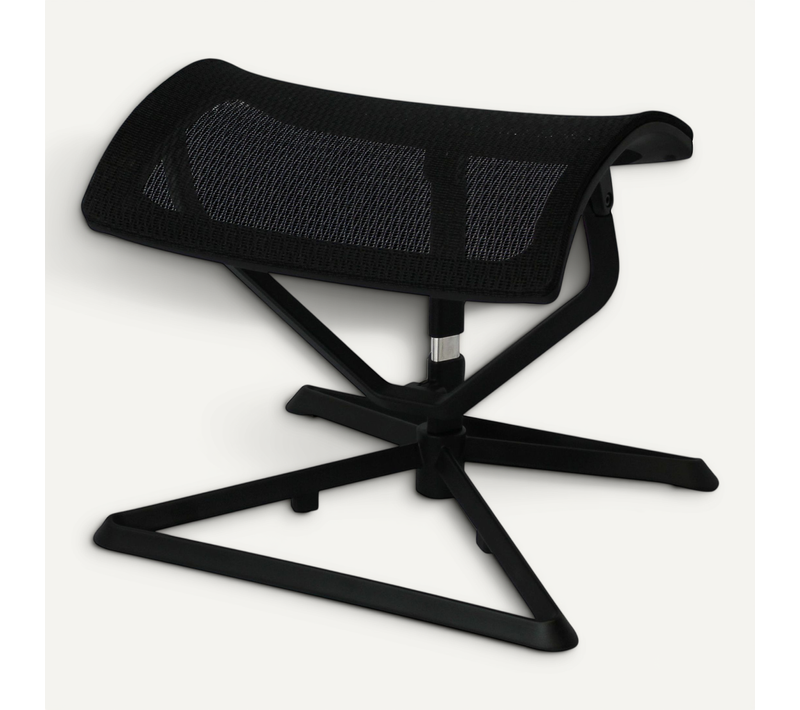 Repose-pied Bureau 36 - 46 Cm Tissu Pouf Réglable Repose-pieds Noir