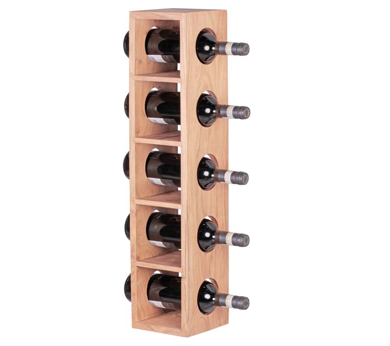 Casier à Vin Bois Massif Porte-bouteilles De Vin Range Bouteilles 70 Cm Beige